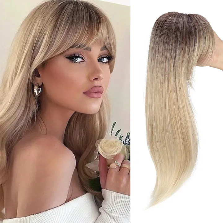 Africa new wig patch top foreign trade chemical fiber hair block eight-figure bangs long curly hair women without trace patch