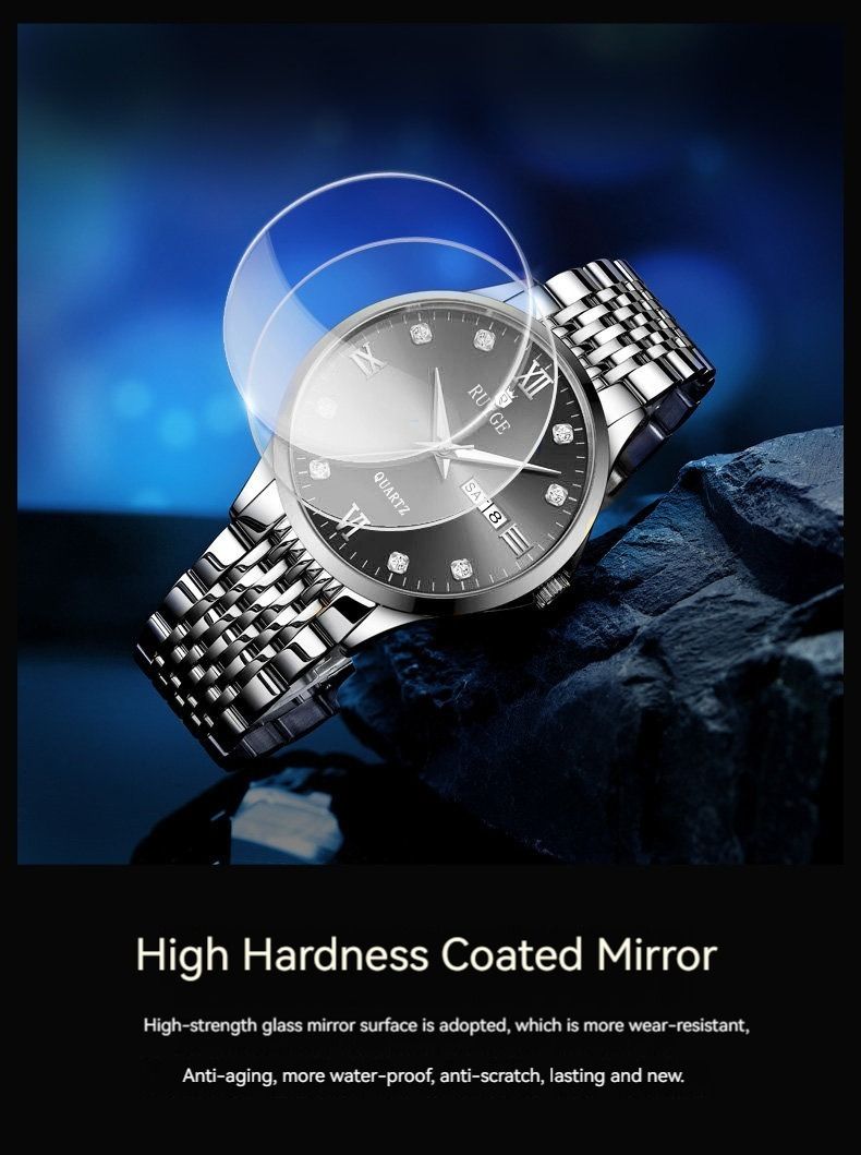 2025 Africa Europe America High-grade Handsome Men's Watch High Quality RUIGE brand Ultra-thin Watch Waterproof Luminous Calendar Korean Quartz Watch Shake Sonic Sell Through Explosive Sport Watch