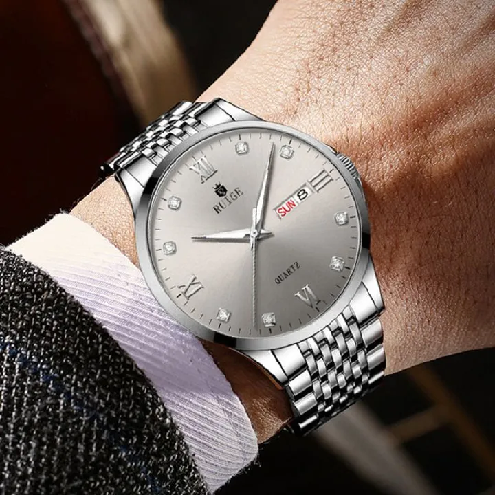 2025 Africa Europe America High-grade Handsome Men's Watch High Quality RUIGE brand Ultra-thin Watch Waterproof Luminous Calendar Korean Quartz Watch Shake Sonic Sell Through Explosive Sport Watch