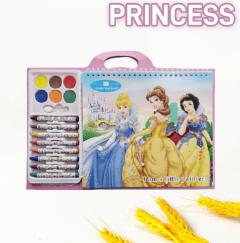 Kids painting book. Crayons gouache painting book set