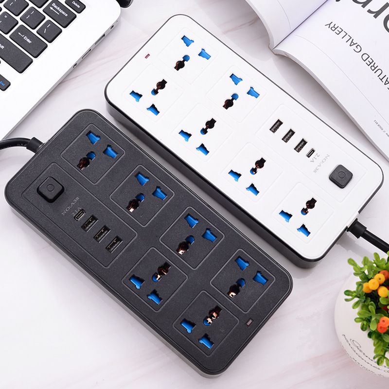 Socket Extension Power Strip Socket Adapter Home Multifunctional UK Plug Power Socket Power Extension Cable USB Charging Cables Outlet Multi Charging Port with Switch Wiring Socket
