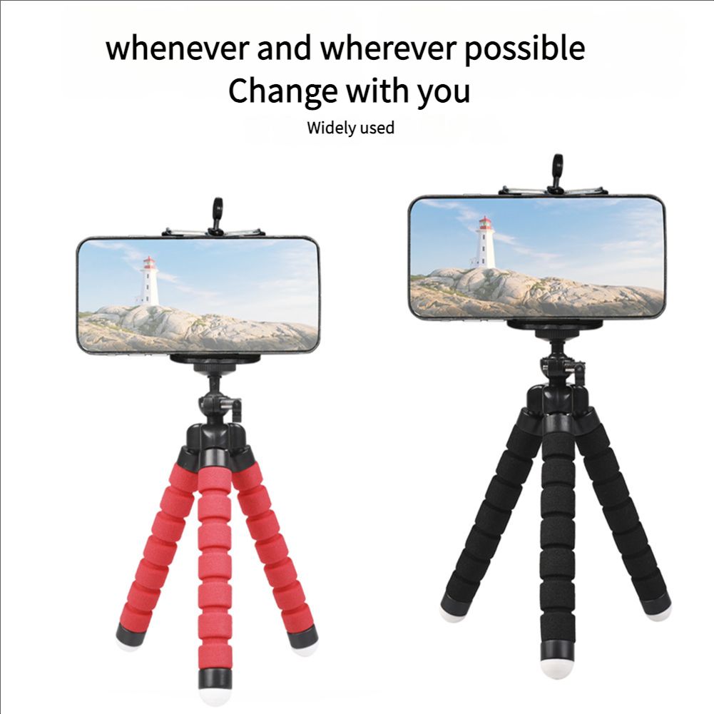 Phone Holder Portable Phone Holder Tripod Stand Octopus Bracket with Remote Control Mini Sponge Octopus Tripod Desktop Octopus Phone Stand