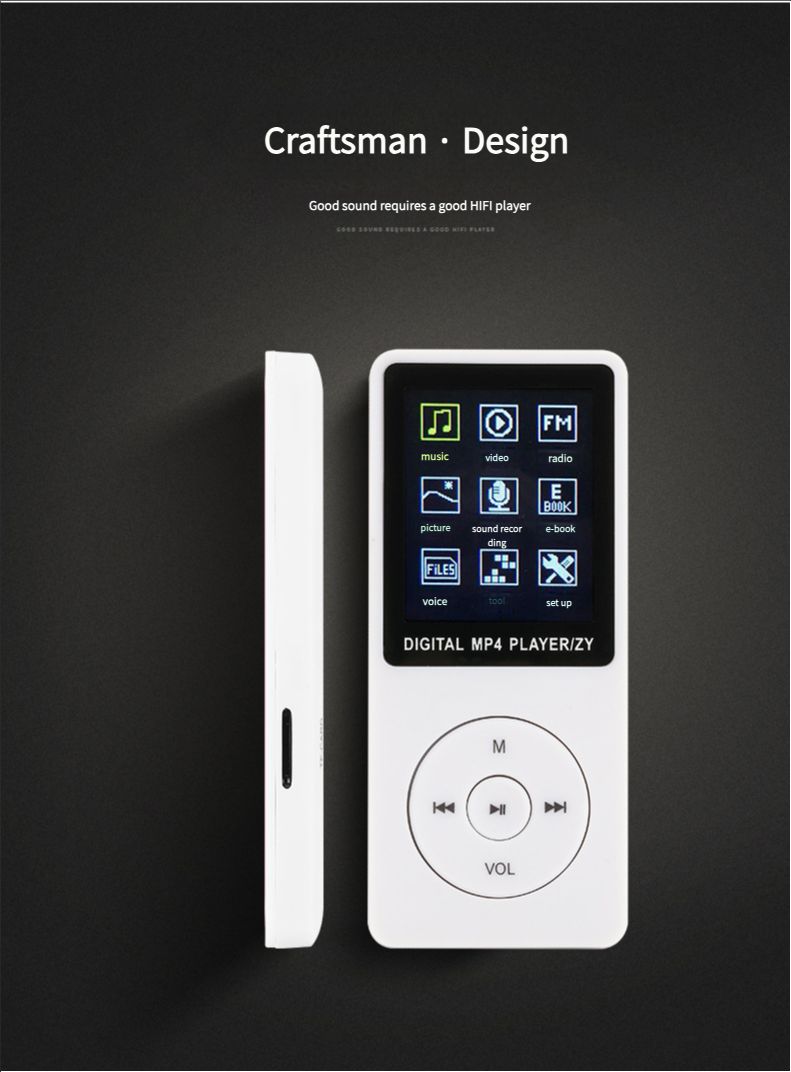 MP3 Music Player Bluetooth MP4 Music Player Portable Walkman Student 1.8 Inch Insert Card MP3 Player