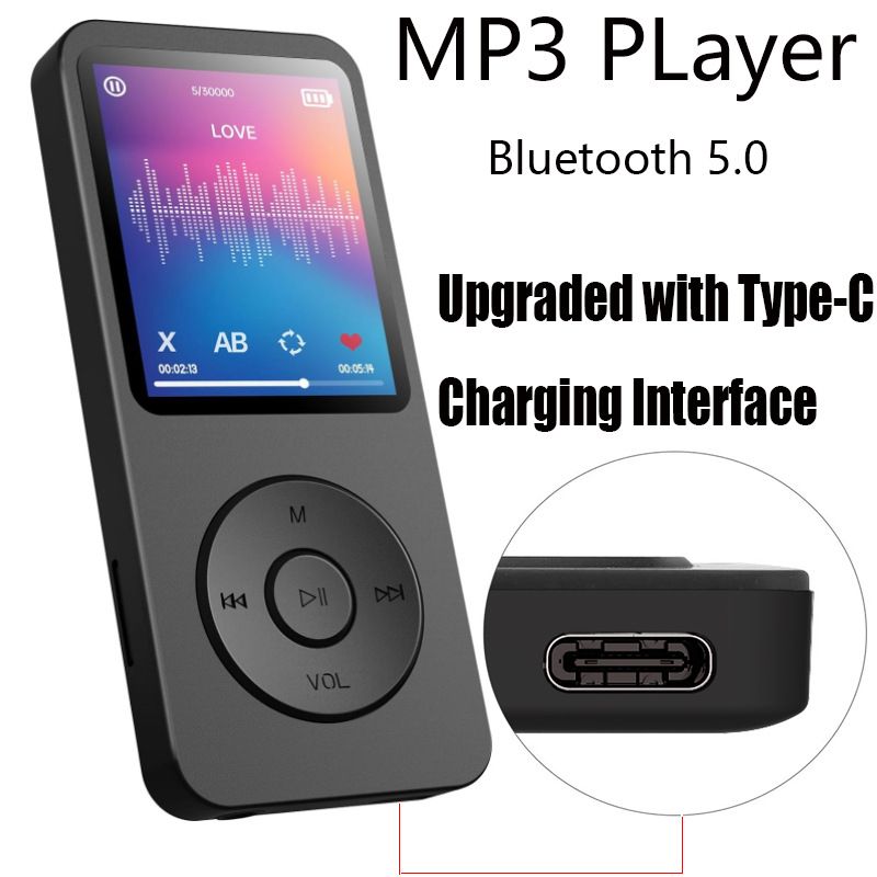 MP3 Portable Player Bluetooth FM External Playback MP4 E-book Lossless Music Player