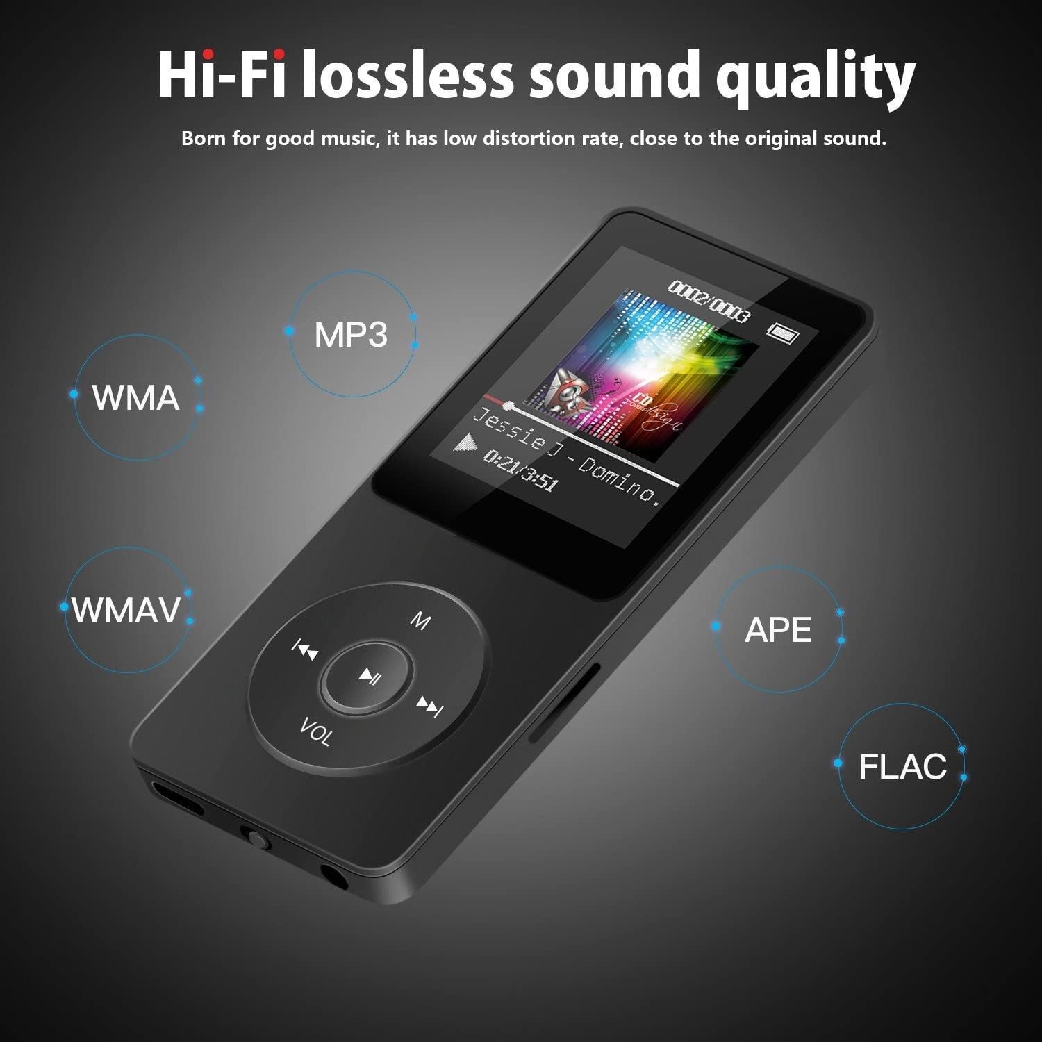 MP3 Portable Player Bluetooth FM External Playback MP4 E-book Lossless Music Player