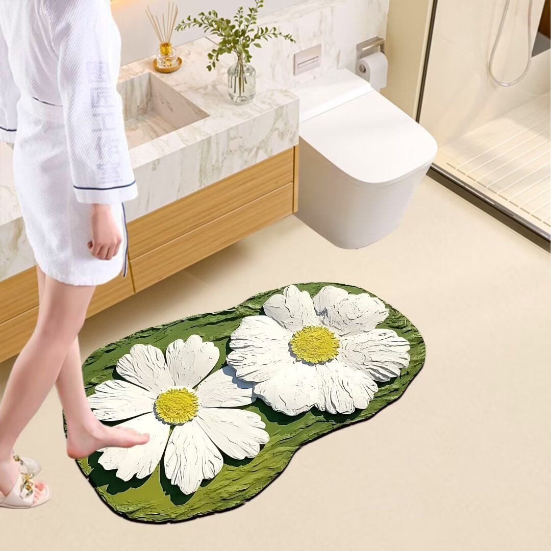 Bath Rugs Toilet Absorbent Carpet Floor Mat Bathroom Anti Dirt Anti Slip Pad Entrance Door Mat
