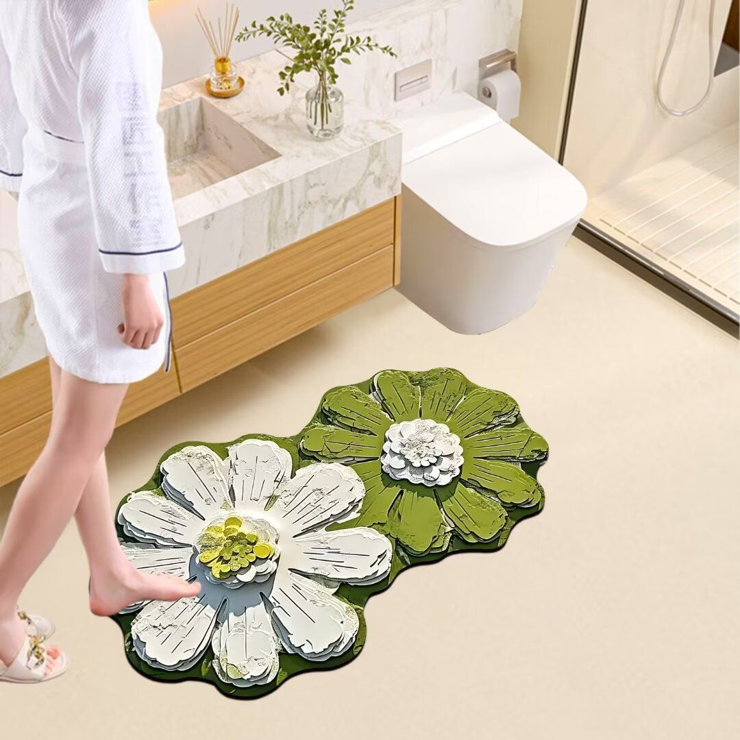 Bath Rugs Toilet Absorbent Carpet Floor Mat Bathroom Anti Dirt Anti Slip Pad Entrance Door Mat