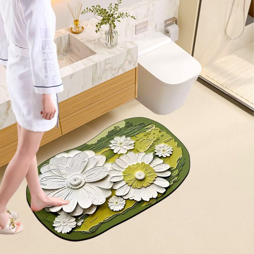Bath Rugs Toilet Absorbent Carpet Floor Mat Bathroom Anti Dirt Anti Slip Pad Entrance Door Mat