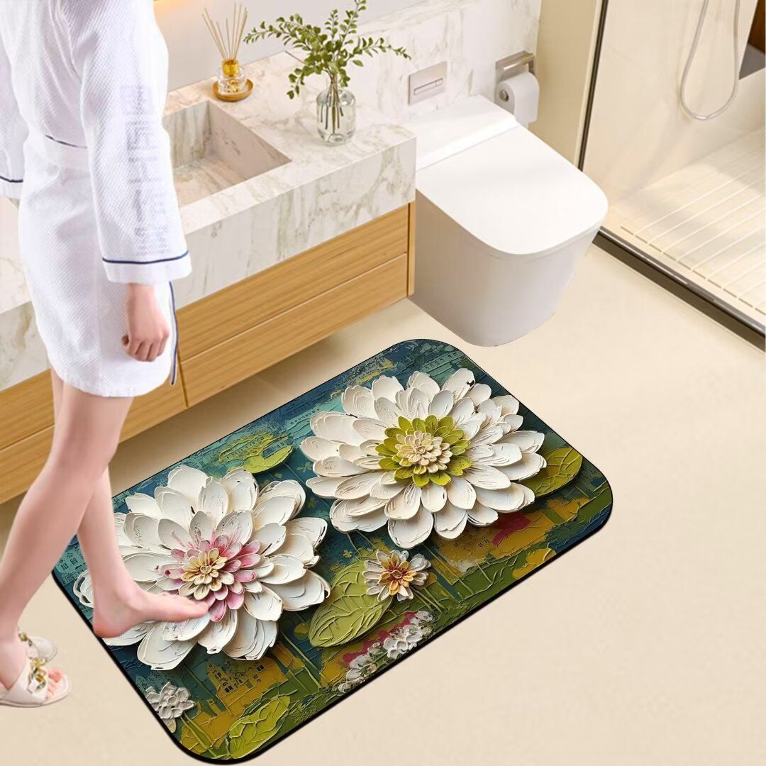 Bath Rugs Toilet Absorbent Carpet Floor Mat Bathroom Anti Dirt Anti Slip Pad Entrance Door Mat