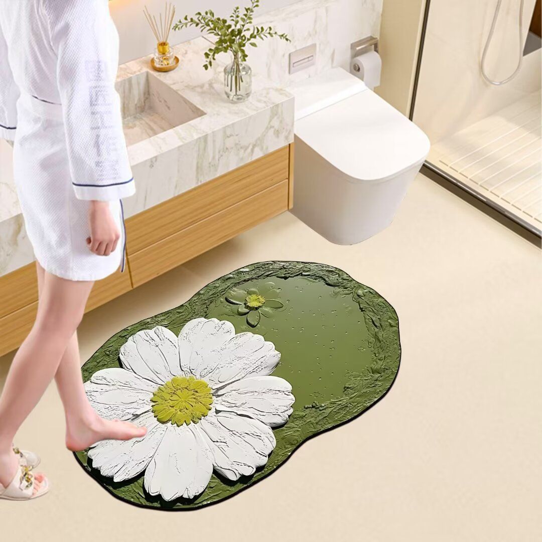 Bath Rugs Toilet Absorbent Carpet Floor Mat Bathroom Anti Dirt Anti Slip Pad Entrance Door Mat