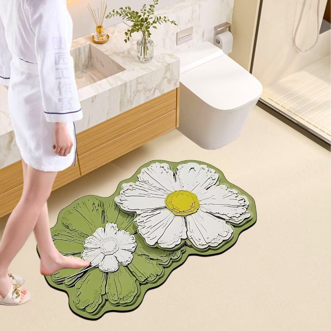 Bath Rugs Toilet Absorbent Carpet Floor Mat Bathroom Anti Dirt Anti Slip Pad Entrance Door Mat
