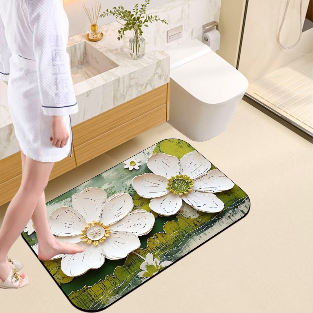 Bath Rugs Toilet Absorbent Carpet Floor Mat Bathroom Anti Dirt Anti Slip Pad Entrance Door Mat