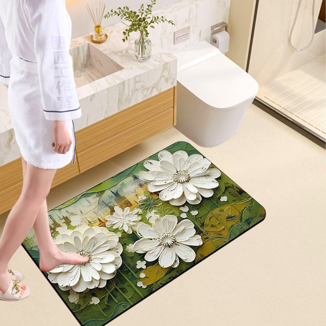 Bath Rugs Toilet Absorbent Carpet Floor Mat Bathroom Anti Dirt Anti Slip Pad Entrance Door Mat