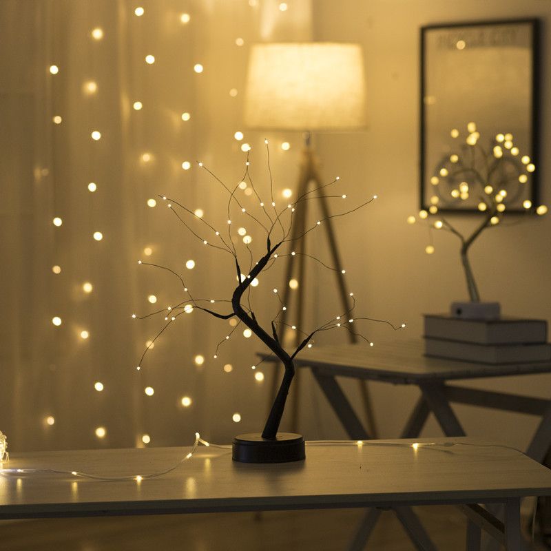 Lighting Decorative Light Decor Light Led Decoration Night Light Bedside Lamp Light Christmas Lights LED Firefly Tree Light Starry Sky Birthday Gift Decorative Lamp