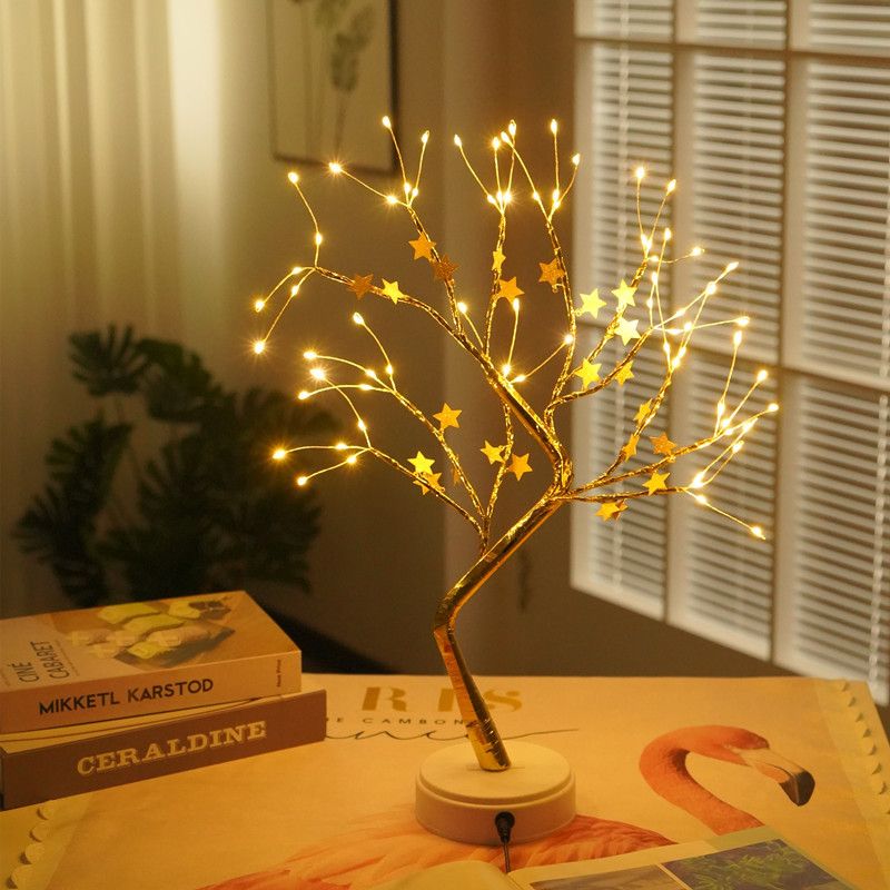 Lighting Decorative Light Decor Light Led Decoration Night Light Bedside Lamp Light Christmas Lights LED Firefly Tree Light Starry Sky Birthday Gift Decorative Lamp