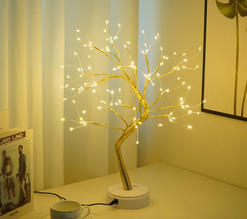 Lighting Decorative Light Decor Light Led Decoration Night Light Bedside Lamp Light Christmas Lights LED Firefly Tree Light Starry Sky Birthday Gift Decorative Lamp