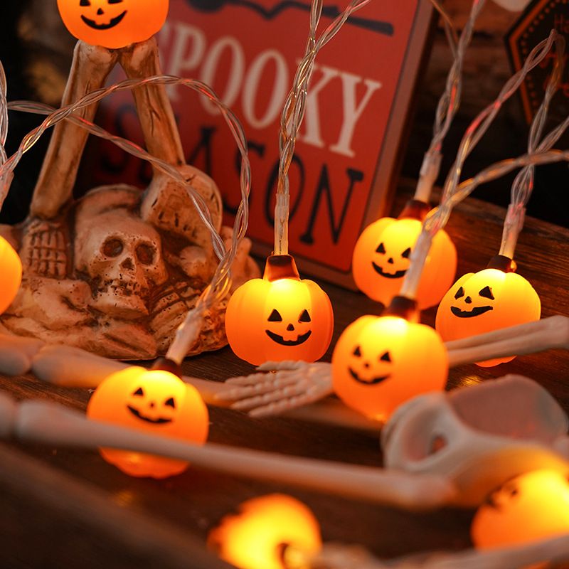 Lighting Decorative Light Decor Light Led Decoration Night Light Bedside Lamp Light PVC Soft Material Halloween Lantern String Pumpkin Ghost Bat Skull LED Decorative Light Ghost Festival Shaped Lamp
