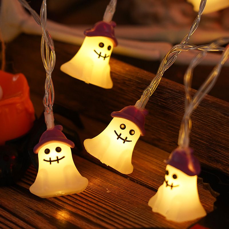 Lighting Decorative Light Decor Light Led Decoration Night Light Bedside Lamp Light PVC Soft Material Halloween Lantern String Pumpkin Ghost Bat Skull LED Decorative Light Ghost Festival Shaped Lamp