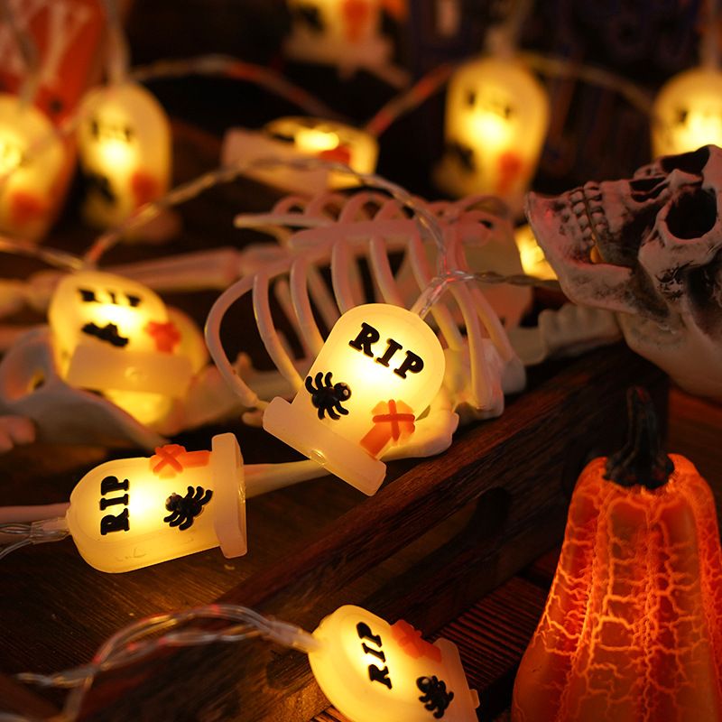 Lighting Decorative Light Decor Light Led Decoration Night Light Bedside Lamp Light PVC Soft Material Halloween Lantern String Pumpkin Ghost Bat Skull LED Decorative Light Ghost Festival Shaped Lamp