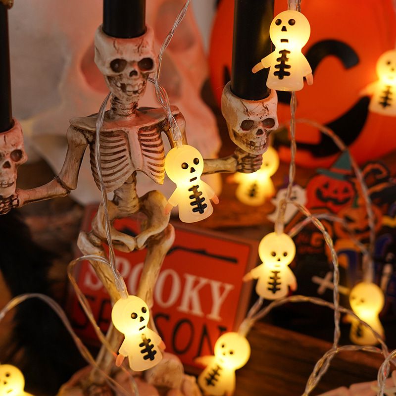 Lighting Decorative Light Decor Light Led Decoration Night Light Bedside Lamp Light PVC Soft Material Halloween Lantern String Pumpkin Ghost Bat Skull LED Decorative Light Ghost Festival Shaped Lamp