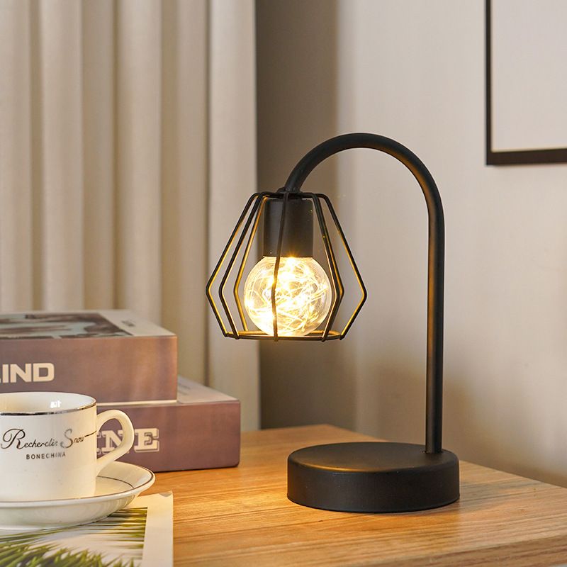Lighting Decorative Light Decor Light Led Decoration Night Light Bedside Lamp Light Nordic Lights Iron Decorative Lamp Indoor Ornament Design Red Wine Glass Copper Wire Lamp Christmas Nightlight