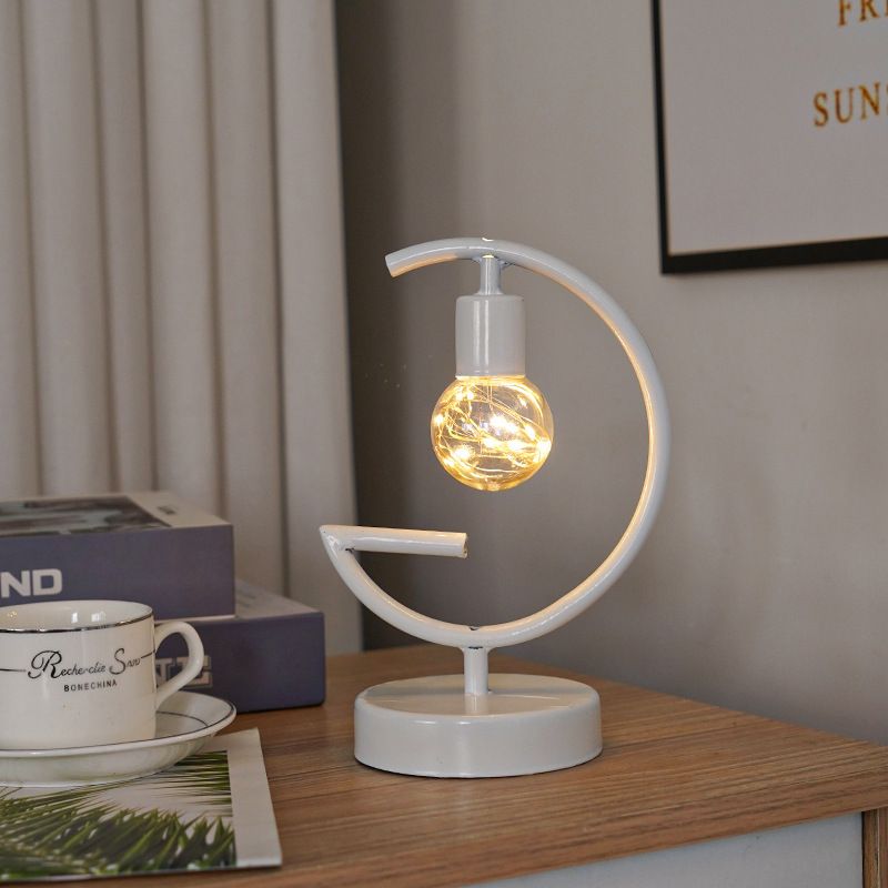 Lighting Decorative Light Decor Light Led Decoration Night Light Bedside Lamp Light Nordic Lights Iron Decorative Lamp Indoor Ornament Design Red Wine Glass Copper Wire Lamp Christmas Nightlight