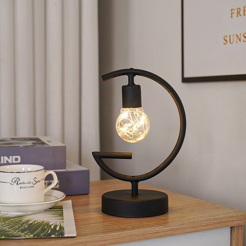 Lighting Decorative Light Decor Light Led Decoration Night Light Bedside Lamp Light Nordic Lights Iron Decorative Lamp Indoor Ornament Design Red Wine Glass Copper Wire Lamp Christmas Nightlight