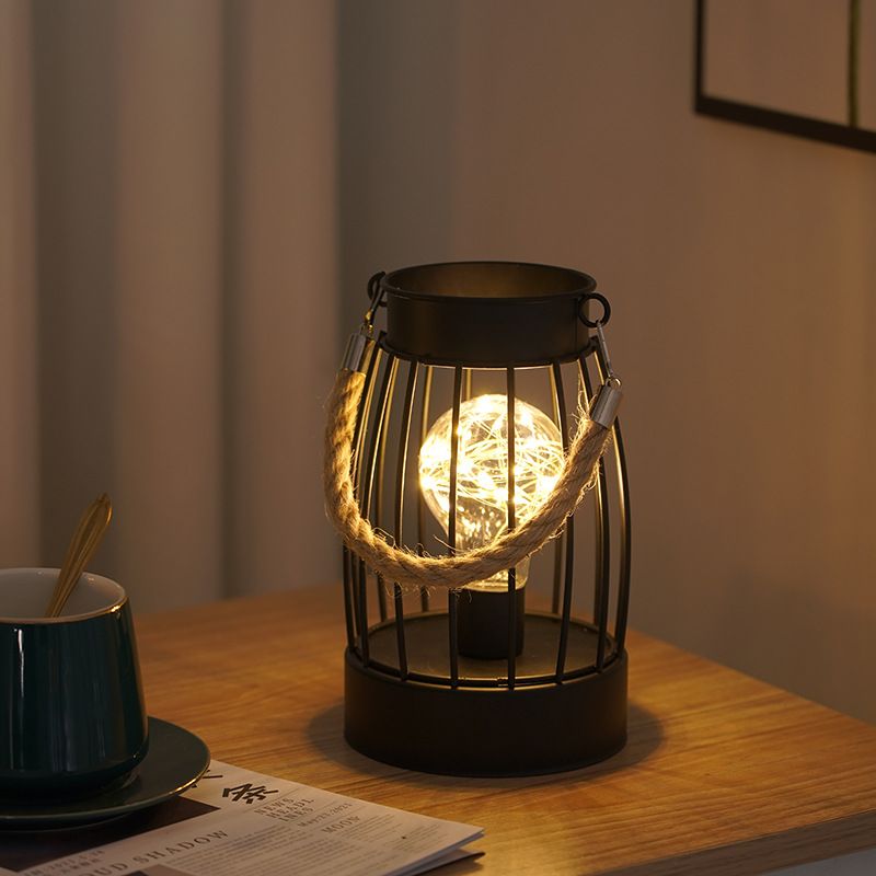 Lighting Decorative Light Decor Light Led Decoration Night Light Bedside Lamp Light Nordic Lights Iron Decorative Lamp Indoor Ornament Design Red Wine Glass Copper Wire Lamp Christmas Nightlight