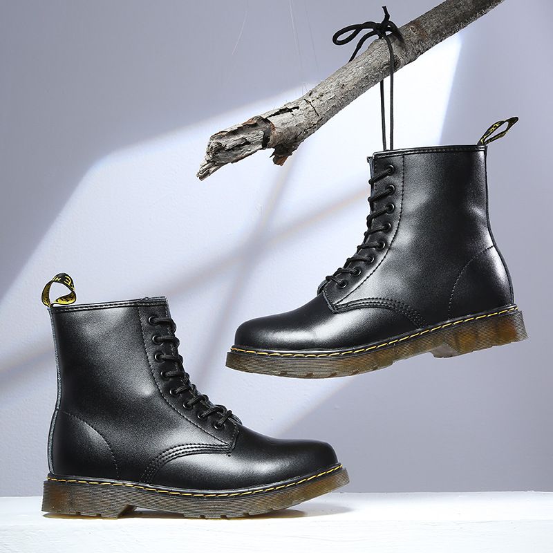 Boots Boot Man Shoe Couple's Short Boots Martin Boots Men Winter Velvet Men's Shoes Retro Boots