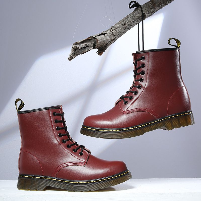 Boots Boot Man Shoe Couple's Short Boots Martin Boots Men Winter Velvet Men's Shoes Retro Boots