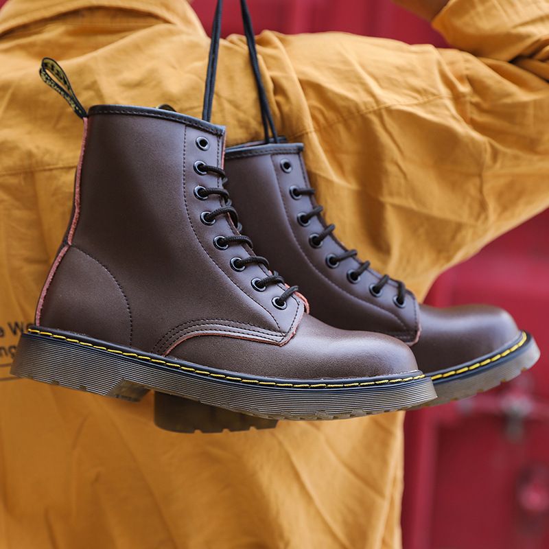 Boots Boot Man Shoe Couple's Short Boots Martin Boots Men Winter Velvet Men's Shoes Retro Boots