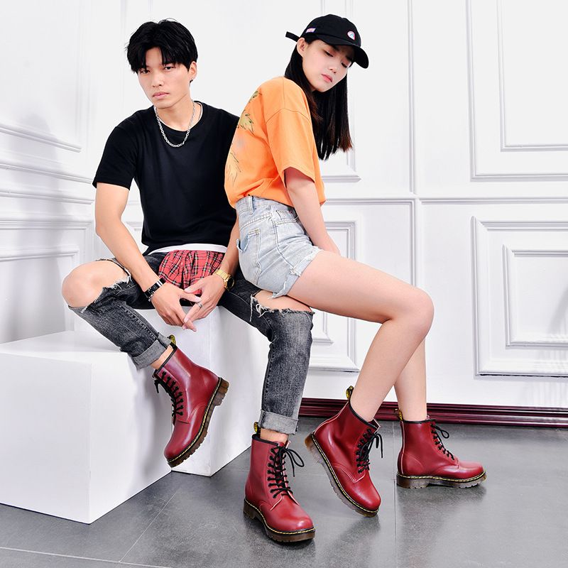 Boots Boot Man Shoe Couple's Short Boots Martin Boots Men Winter Velvet Men's Shoes Retro Boots