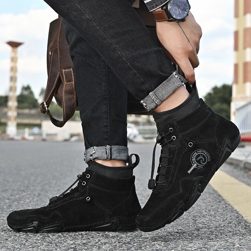 Boots Boot Man Shoe Men's High Top Cotton Insulated Octopus Martin Boots Leather Oversized Shoes