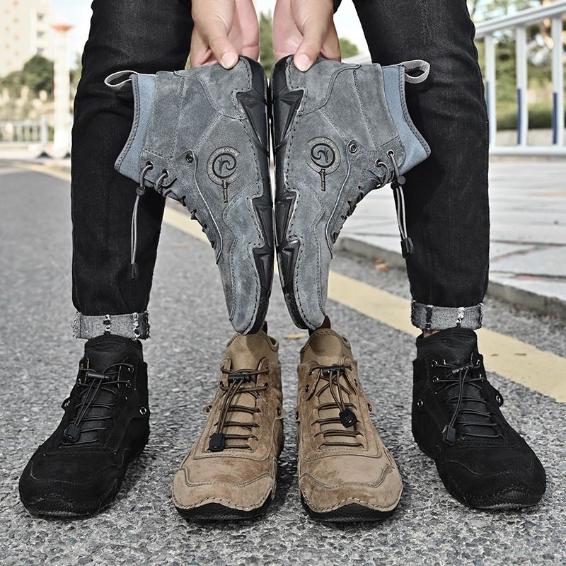 Boots Boot Man Shoe Men's High Top Cotton Insulated Octopus Martin Boots Leather Oversized Shoes