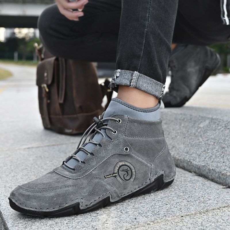 Boots Boot Man Shoe Men's High Top Cotton Insulated Octopus Martin Boots Leather Oversized Shoes