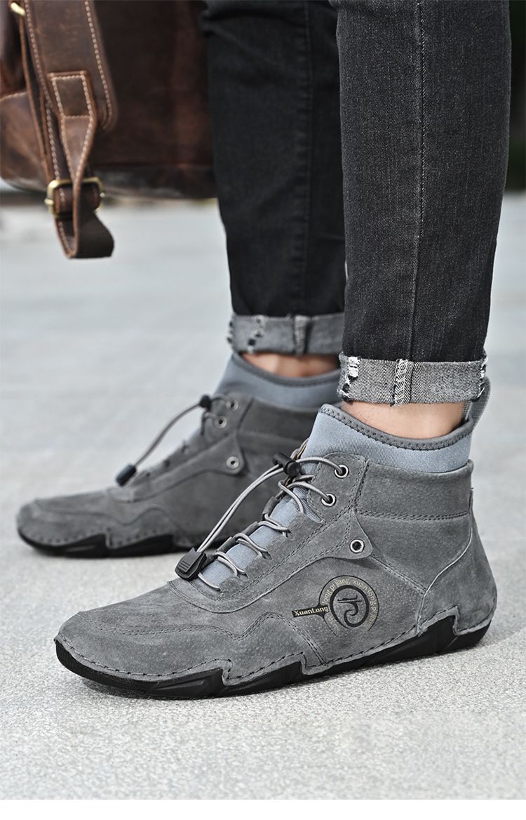Boots Boot Man Shoe Men's High Top Cotton Insulated Octopus Martin Boots Leather Oversized Shoes