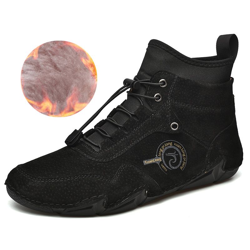 Boots Boot Man Shoe Men's High Top Cotton Insulated Octopus Martin Boots Leather Oversized Shoes
