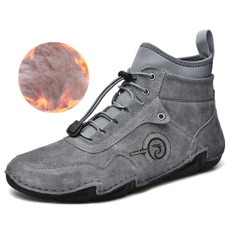 Boots Boot Man Shoe Men's High Top Cotton Insulated Octopus Martin Boots Leather Oversized Shoes