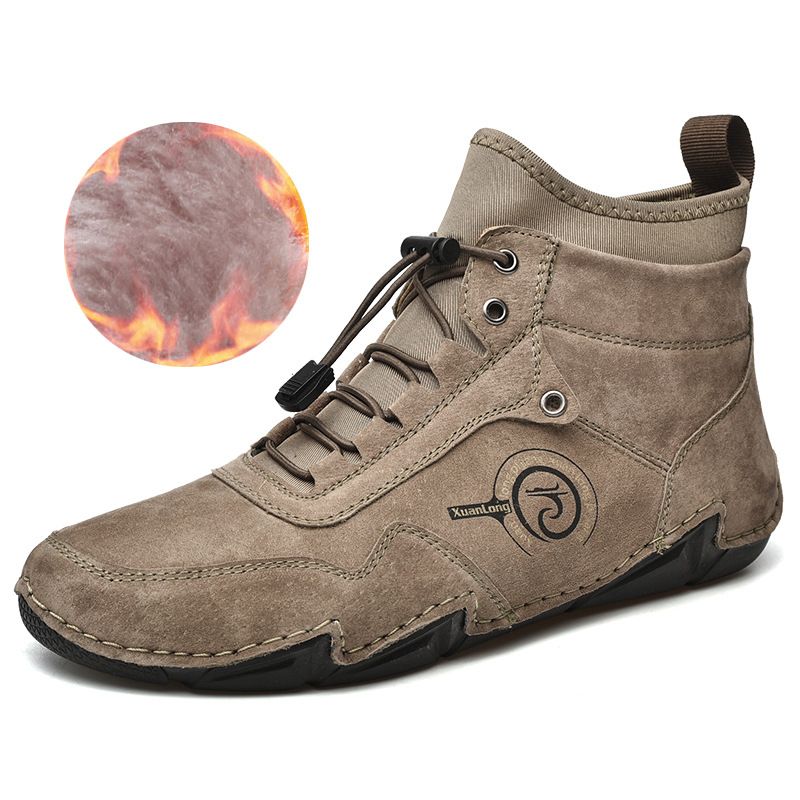 Boots Boot Man Shoe Men's High Top Cotton Insulated Octopus Martin Boots Leather Oversized Shoes