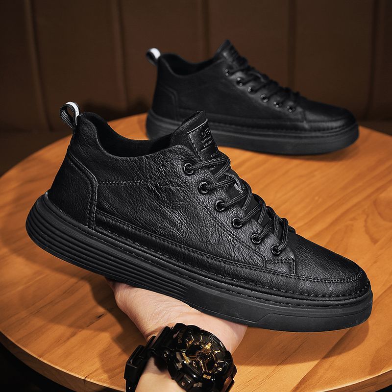 Skateboarding Shoe Autumn Men's Shoes British Casual Leather Shoes
Men's New Spring Black Shoes Men's Board Shoes Student Shoes
