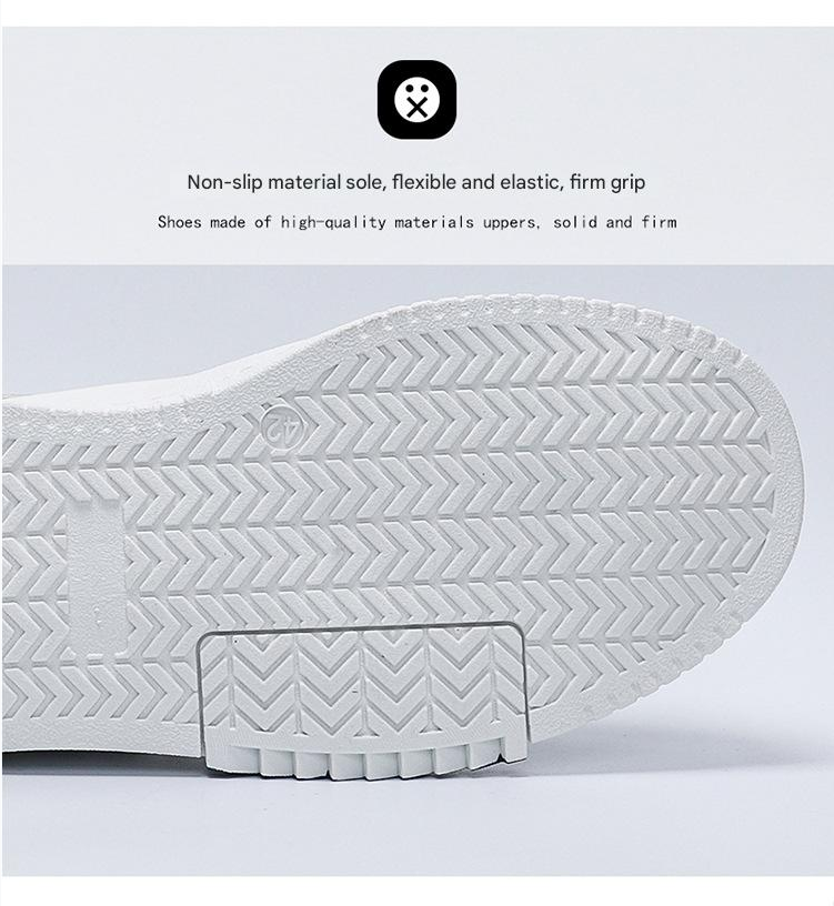 Skateboarding Shoe Spring New Men's Shoes Breathable White Shoes Men's Trendy Versatile Thick Soled Sports Leisure Board Shoes