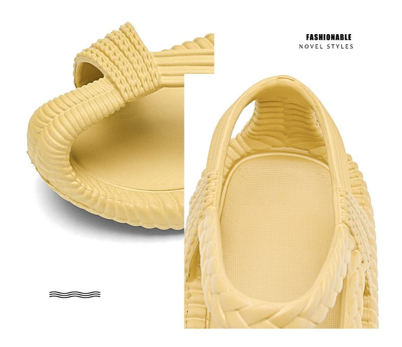 Sandal Men Sandal Shoe Summer Oversized Woven Trendy Shoes for Men EVA Hand Woven Sandals Couple Ethnic Style Grass Shoes Hollow out Breathable Driving Sandals
