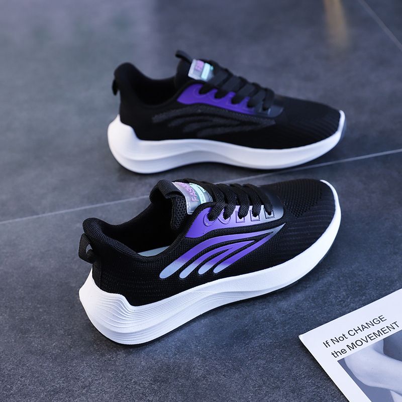 Running Shoe Woman Sneaker Running Shoe Lady Girl New Fashionable Trendy Sports Shoes Fly Woven Breathable Non Slip Lightweight Running Shoes