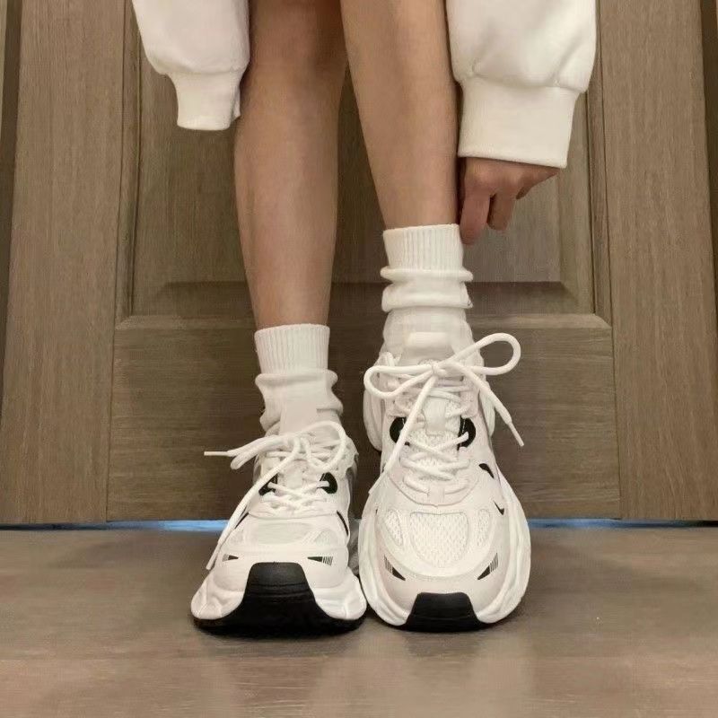 Running Shoe Woman Sneaker Running Shoe Lady Girl Women's Mesh Casual Running Sports Shoes Versatile Thick Soled Breathable Shoes Ins Fashion
