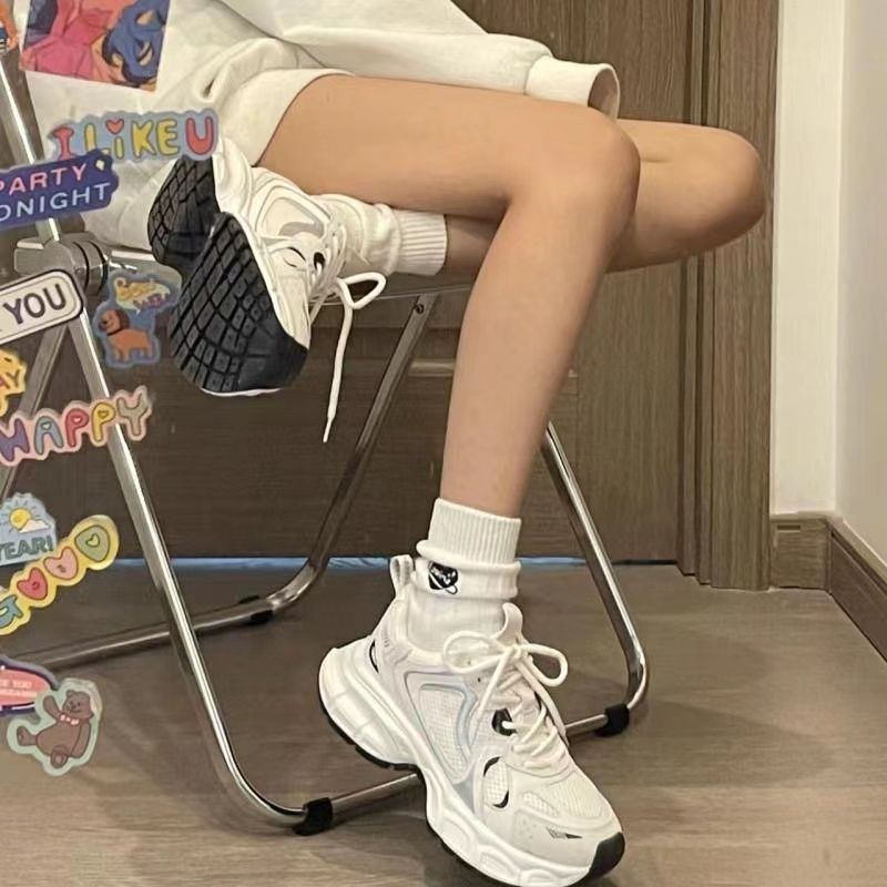 Running Shoe Woman Sneaker Running Shoe Lady Girl Women's Mesh Casual Running Sports Shoes Versatile Thick Soled Breathable Shoes Ins Fashion