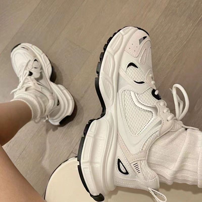 Running Shoe Woman Sneaker Running Shoe Lady Girl Women's Mesh Casual Running Sports Shoes Versatile Thick Soled Breathable Shoes Ins Fashion