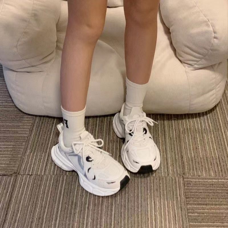 Running Shoe Woman Sneaker Running Shoe Lady Girl Women's Mesh Casual Running Sports Shoes Versatile Thick Soled Breathable Shoes Ins Fashion