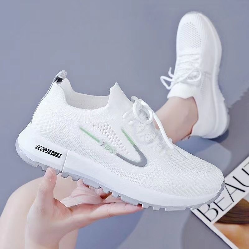 Running Shoe Woman Sneaker Running Shoe Lady Girl Summer Women's Shoes Fly Woven Mesh Surface Leisure Sports Shoes Running Shoes Ultra Light Student Shoes for Women