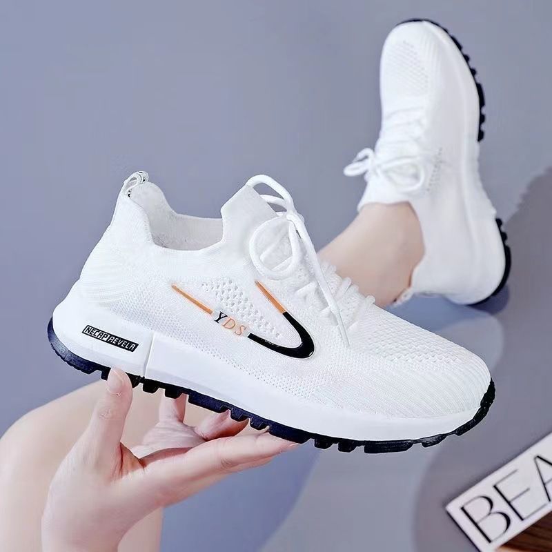 Running Shoe Woman Sneaker Running Shoe Lady Girl Summer Women's Shoes Fly Woven Mesh Surface Leisure Sports Shoes Running Shoes Ultra Light Student Shoes for Women
