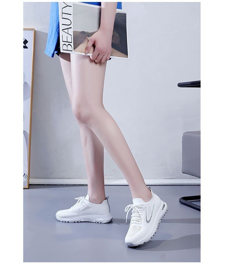Running Shoe Woman Sneaker Running Shoe Lady Girl Summer Women's Shoes Fly Woven Mesh Surface Leisure Sports Shoes Running Shoes Ultra Light Student Shoes for Women